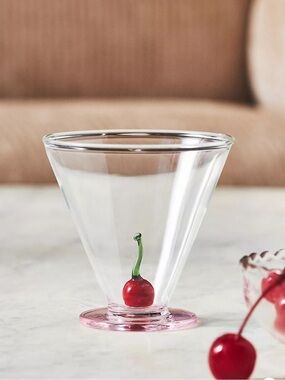Garnish Stemless Martini Glass